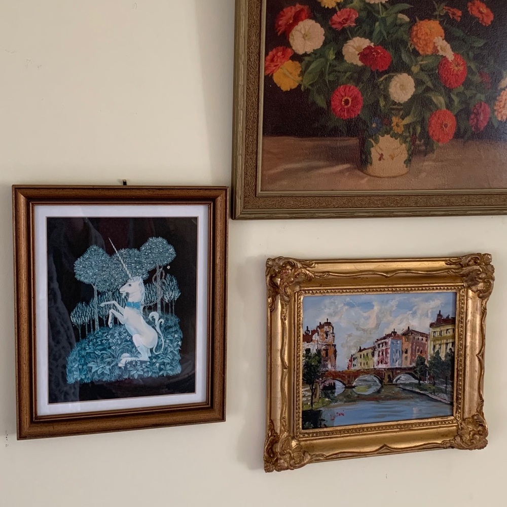 Framed Medieval Unicorn Print - Picture 2 of 7